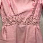 1960s Bubblegum Pink Daisy Floral Embroidered Mod Dress & Jacket Two Piece Set Size 6 Photo 2