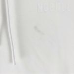 Nobull Cream Zipper Pockets Sleeveless Drawstring Hoodie Sweatshirt, Size Large Photo 7