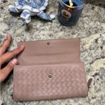 Bottega Veneta  Mauve Woven Wallet 100% Authentic Photo 1