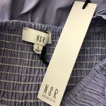 Nsr  Napean Sea Rd Mini Dress A Line Sleeveless Crinkled Purple L Photo 2