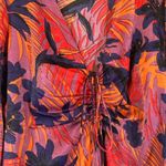 ZARA Pink Multicolor Colorful Floral Tropical Long Sleeve Dress Women Sz XS Photo 3