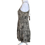 VERO MODA  Animal Print Glory Singlet Tiered Dress in Travertine Size S Photo 7
