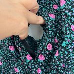 Urban Outfitters Pins & Needles Large Green, Pink Wrap V-Neck Halter Dress Photo 7