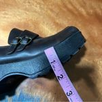 VTG LEI Y2K brown chunky platform loafers buckles size 11 Photo 12