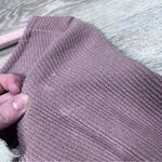 Madewell ottoman ribbed square neck long sleeve top mauve pink Photo 7