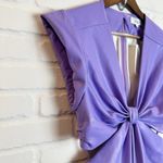 ALC Frank A.L.C Lexi coated cut-out mini dress Vegan Leather purple dress Size 10 Photo 8
