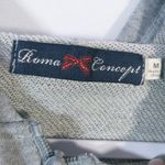 Roma Concept  Gray Distressed Hooded Zipup Sweatshirt Size M Photo 4