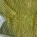 Isabella Rodriguez  Green Cardigan with Open-Knit Design Photo 1