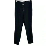 Elizabeth and James Elizabeth And‎ James Black Slim Leg Exposed Front Zipper Pant Photo 1