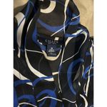 CHAPS Women’s Long Bell Sleeve Top Size M See-through Pleated Multicolor Photo 6