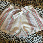 Becca  High Waist Striped Shorts - Multicolor Photo 0
