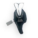 NWT Elle Rêve Black Sheer Lace Cutout teddy Bodysuit Lingerie Size XS Photo 5