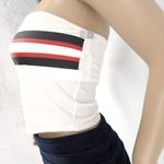 PINK - Victoria's Secret Victoria’s Secret PINK Bandeau Tube Top Crop Top White Striped Tank NWT - Size S Photo 2