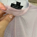 Topshop Lavender mesh ruffle top with polka dots #glam size 4 Top Shop Photo 2