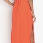 ALC Frank A.L.C. Sleeveless Silk Lowry Slit Midi Dress Tangerine Orange Women’s 4 Flaws Photo 1