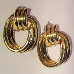 Premier Designs  Elegant Gold Tone Retro Boho Hoop Earrings Photo 0