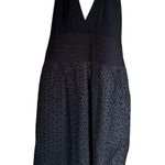Cynthia Steffe  Black Halter Dress eyelet lined soft adjustable size 2 Photo 0