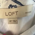 Loft Bird Toile Strappy Midi Pocket Dress NEW Size 8P Blue White Floral Cotton Photo 6