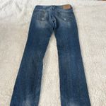 Guess Jeans Womens VTG Sz 30x 32 Blue Denim Brit Rocker Slim Straight Basic Jean Photo 2