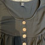 SheIn  Curve 2XL Plain Solid Black Button-Front Women's Top Short Sleeves Blouse Photo 2