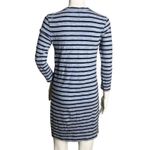 J Crew Dress Womens XXS Blue Striped Jersey Knit Mini Side Zippers Casual Preppy Photo 2