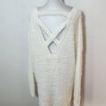 Jessica Simpson Cream Oversized Sweater with Open Back Size Large Photo 5