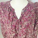 AVARA Boho Paisley Ruffle Blouse – Size Large Red Photo 2