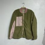Free People  We The Free Green Rivington Sherpa Bomber Jacket Sz S Photo 1
