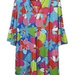 Jude Connally Colorful Floral 3/4 Bell Sleeve Kerry Dress Pockets ‎ Size MEDIUM Photo 0