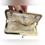 Lily Scott Cream Beaded Floral Evening Bag Vintage Red Photo 2