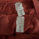 Joie  Cable Knit Sweater Cardigan Tank Set Womens XS Rust Red Cropped 2pc Casual Photo 6