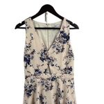 Ali & Jay Pink Blue Floral Satin V Neck A Line Dress Cutout Waist Womens Medium Photo 1