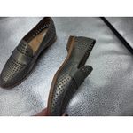 Franco Sarto  Hudley 2 Loafer Tan Perforated Leather 8.5 M Metallic Greenish Photo 3