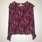 A New Day nwot  floral ruffle shirt small Photo 0