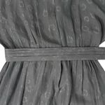 & Other Stories & Other Stories Black Burnout Silk Bracelet Sleeve Belted Midi Dress sz 36 / S Photo 14