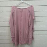Free People  We the Free Pink Thermal Top size M Photo 3