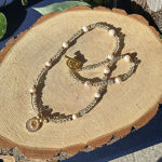 Handmade Freshwater Pearl and Gold tone Pendant Necklace ✨ Photo 3