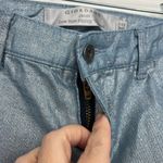 Giordano Size 26 Light Blue Metallic Low Rise Skinny Tapered Jeans Photo 3