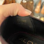 ALDO Women Burgundy Suede Snake Print Loafer Flats Shoes Size 7.5 Photo 6