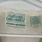 New Vintage Colleen's Collectables Medium Cream White Crochet Sweater Top Photo 5