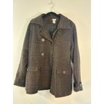 Spiegel Wool Blend Tweed Coat Jacket Double Breasted Size 10 Brown Photo 1