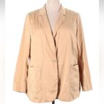 Lane Bryant Tan Ginger Root Silky Chino Boyfriend Blazer Jacket Plus Size 20 Photo 3