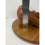 M Gemi Italian Leather Square Toe Block Heel Loafer Pumps Cognac Sz US 11 EU 42 Brown Photo 3