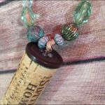 Handmade Sutter Home Cork Wine Beaded Necklace Hand Made Photo 3