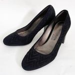 Aquatalia Aquitalia Black Quilted Round Toe Block Heels Black Size 6 Photo 1