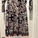 ECI BEIGE by Black and Pink Size 6 3/4 Sleeve Dress Paisley, Tie at Waist, Cute Photo 8