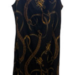 Lauren Ralph Lauren Silk Wool Equestrian Print Midi Dress • Grandmacore Black Size M Photo 0
