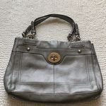 Coach Vintage Penelope Carryall Silver Pebbled Leather Tote Satchel Bag F16531 Photo 1