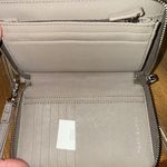 Tory Burch  Zip Around Smartphone Wristlet Wallet French Gray Leather NWT Silver Photo 4