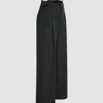 Cider SOLID CUT OUT HIGH WAIST WIDE LEG PANTS Photo 3